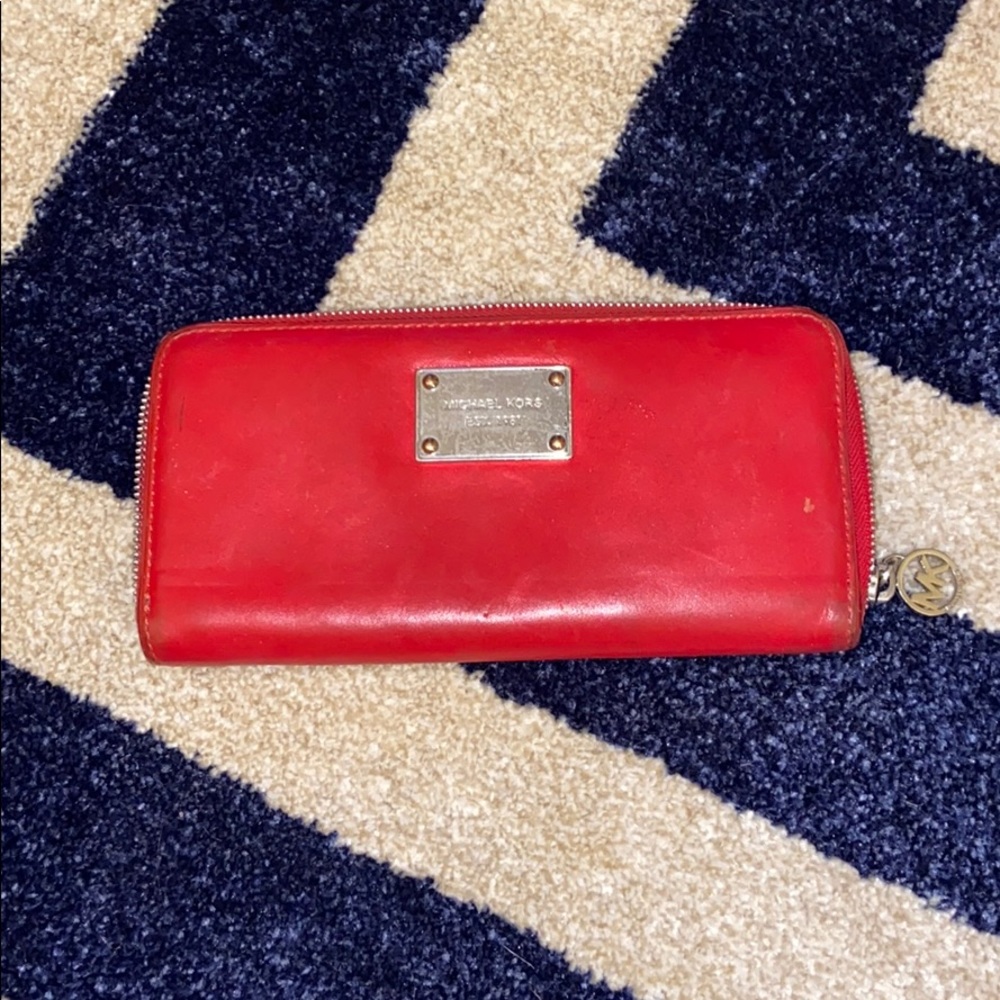 Red Michael Kors wallet